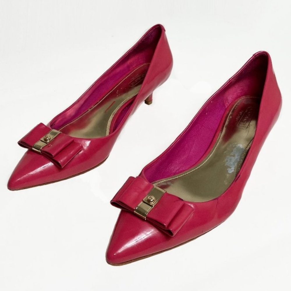 Coach Mandy Patent Leather Kitten Heels - Picture 2 of 5